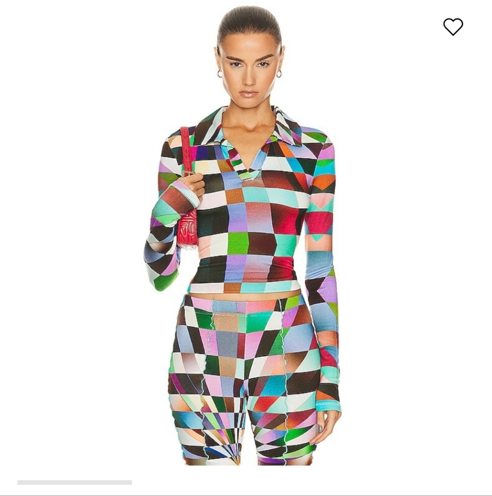 SIEDRES Multicolor Geometric Long Sleeve Top